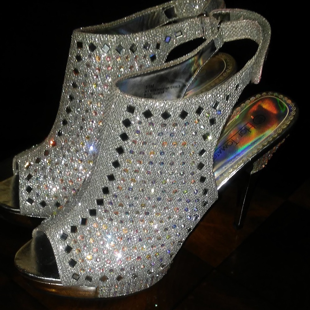Silver High Heels